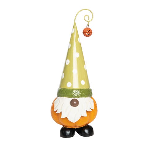 Metal Multicolored Harvest Gnome Decoration