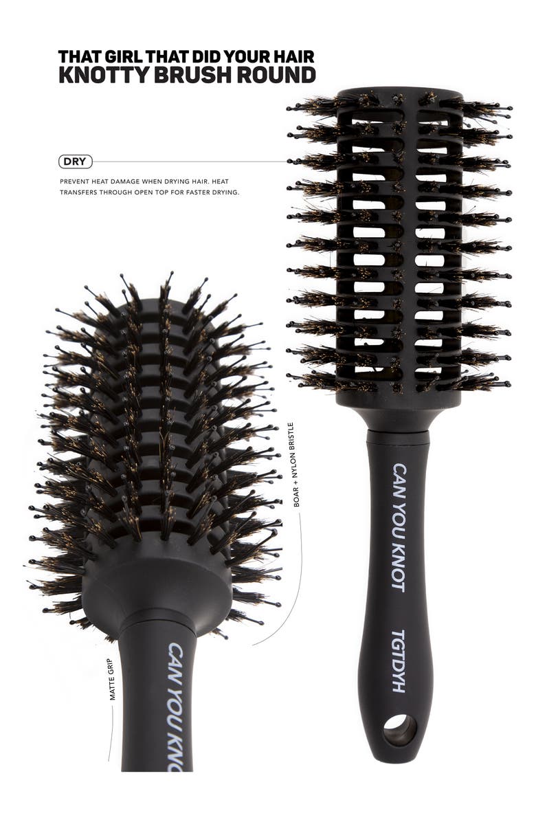 That Girl That Did Your Hair Knotty Brush Round, Alternate, color, 