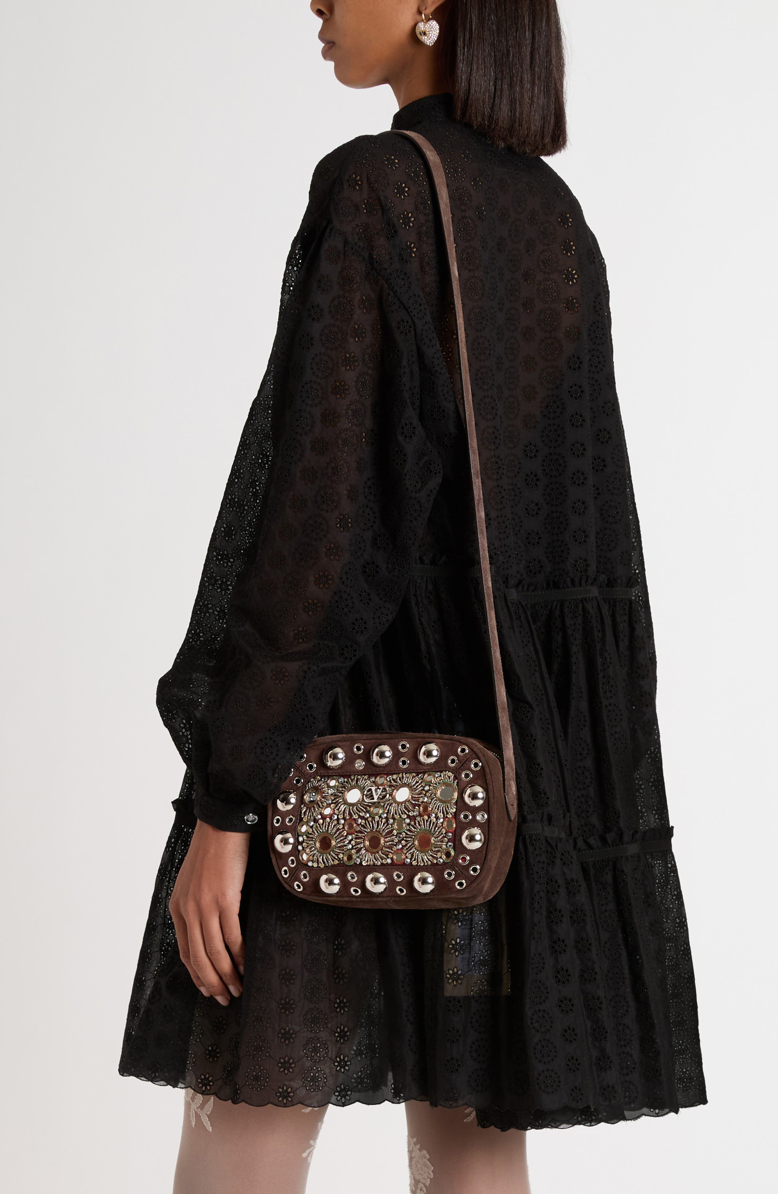 Valentino Garavani Nellcôte Leather Crossbody Bag, Alternate, color, 