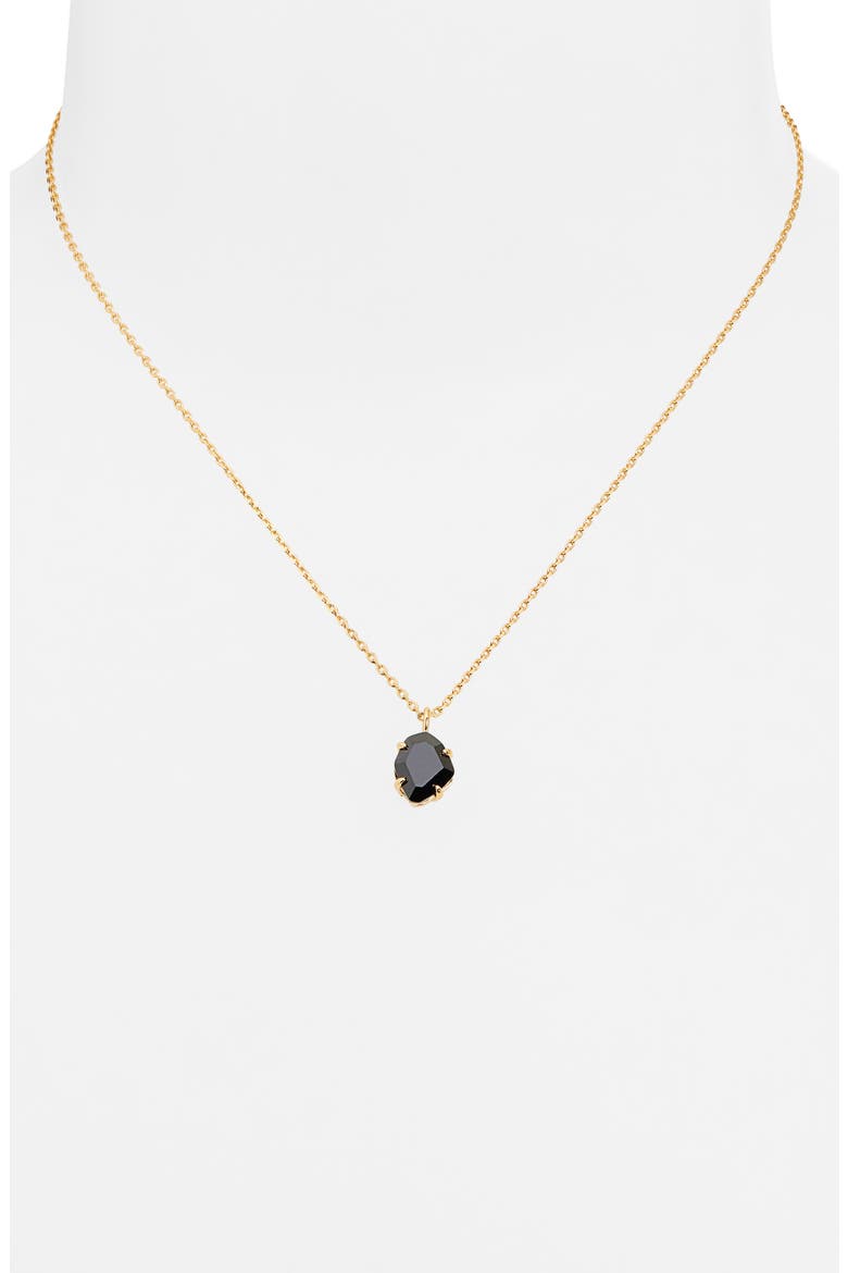 treasure trove mini pendant necklace, Alternate, color, JET