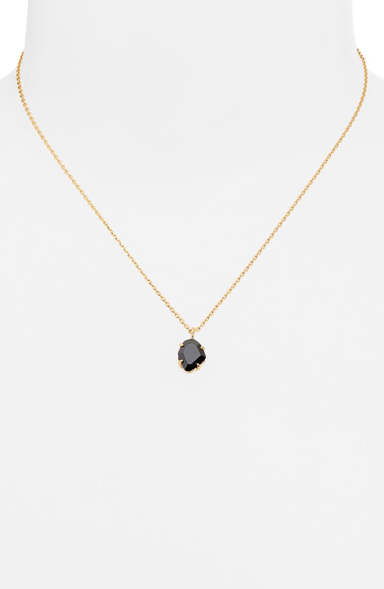 Kate Spade New York treasure trove mini pendant necklace, Alternate, color, Jet