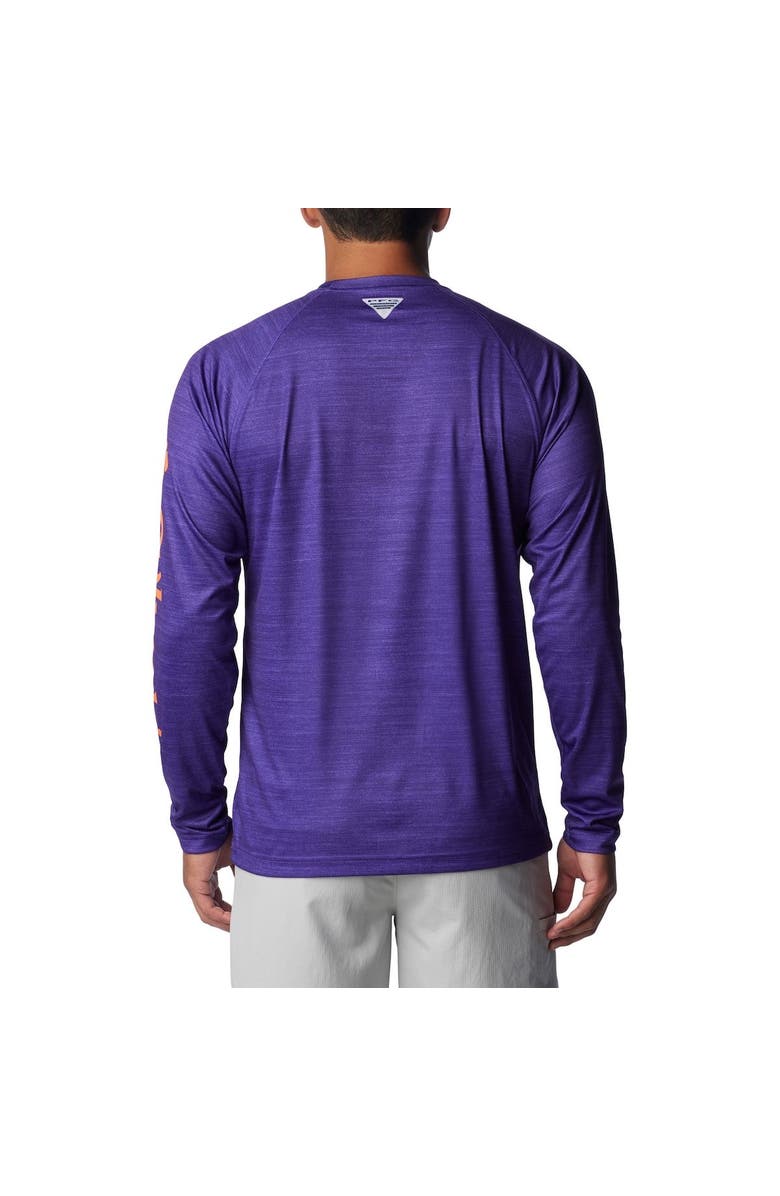 Columbia Men's Columbia  Purple Clemson Tigers PFG Terminal Tackle Omni-Shade Raglan Long Sleeve T-Shirt, Alternate, color, Purple