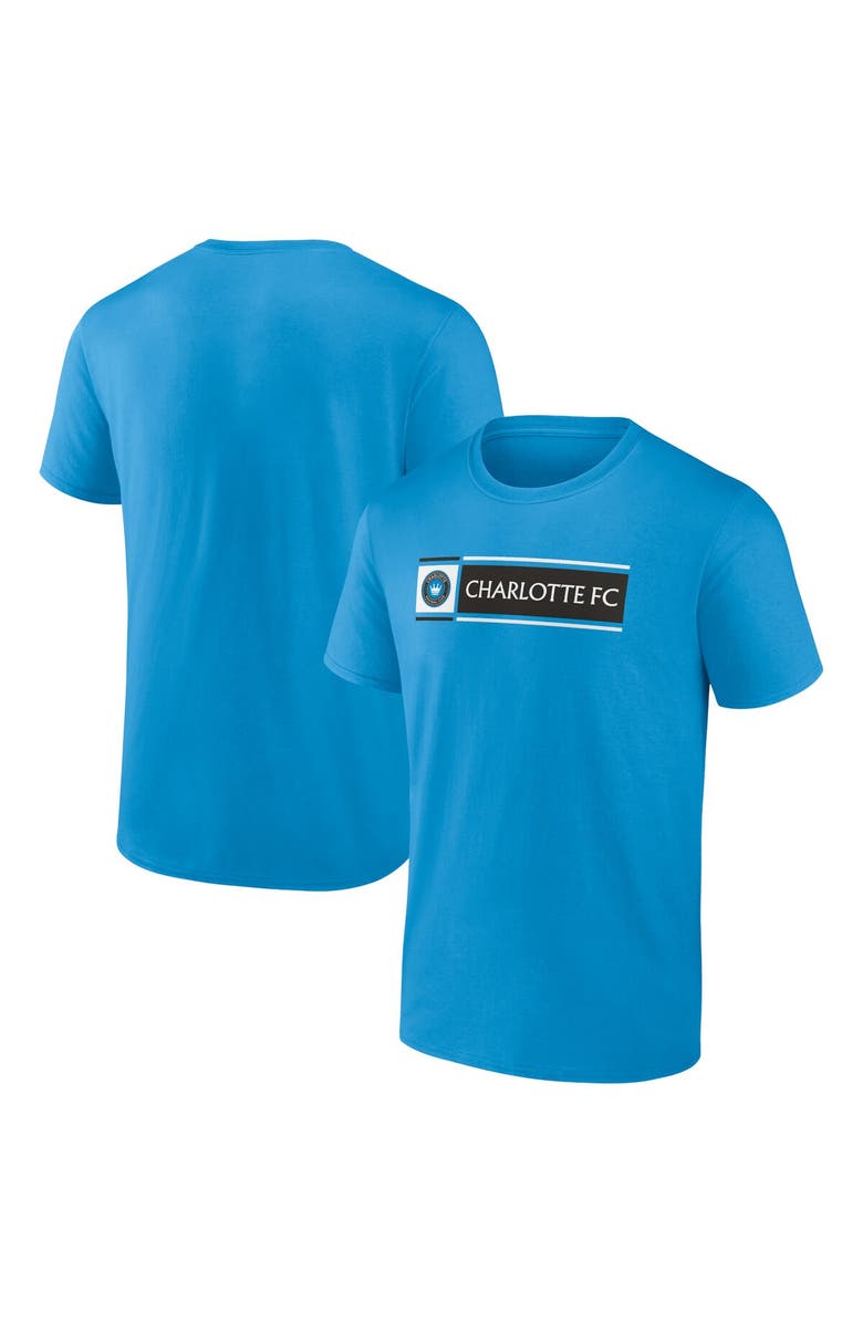 FANATICS Men's Fanatics Branded Blue Charlotte FC Block T-Shirt, Main, color, Blue