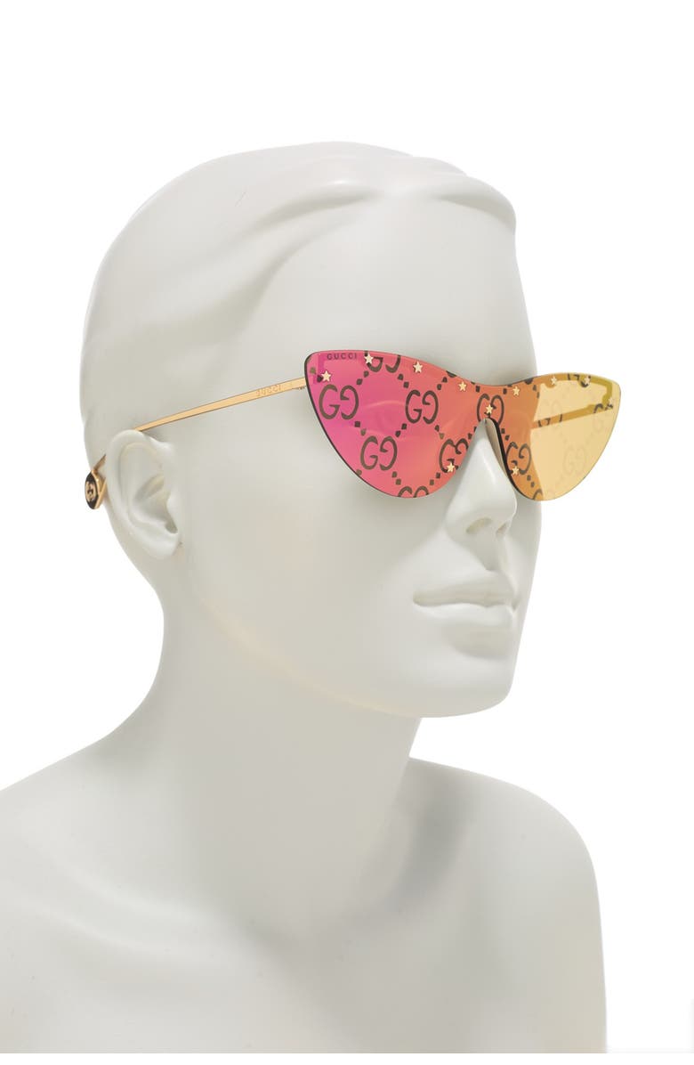 Gucci 99mm Cat Eye Sunglasses, Alternate, color,