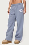 EDIKTED Tropical Bloom Wide Leg Sweatpants