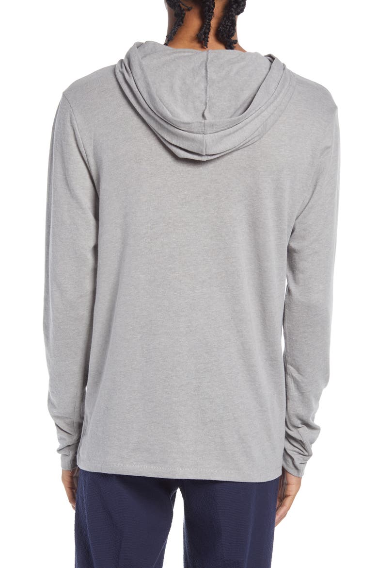 Longline Pullover Sleep Hoodie, Alternate, color, SMOKE GREY
