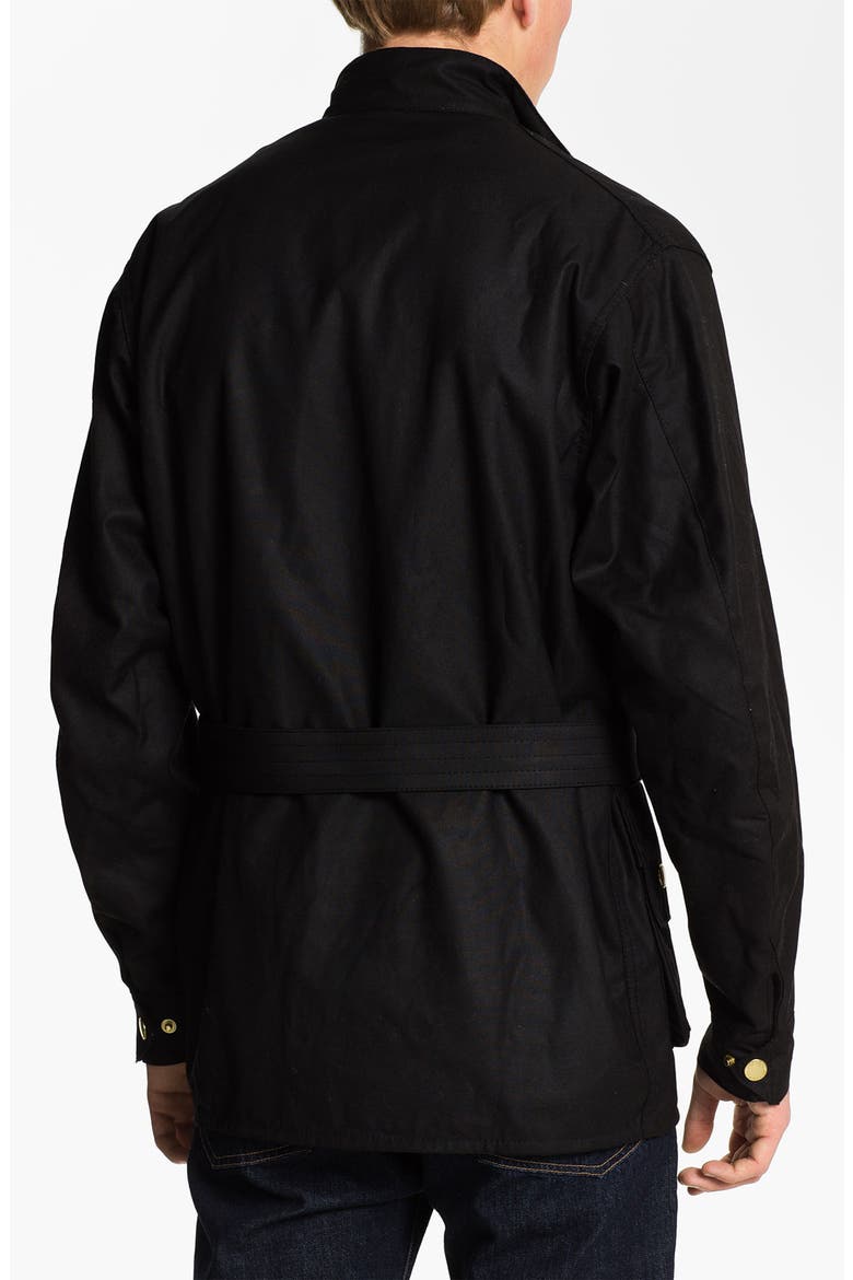 'International Original' Relaxed Fit Sylkoil Waxed Jacket, Alternate, color, BLACK