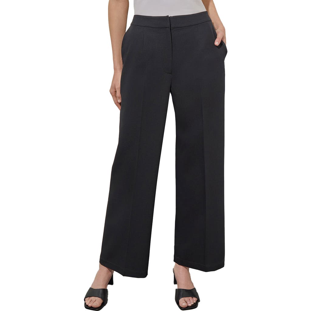 Shop Ming Wang Wide Leg Pants In Black