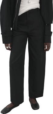 MANGO Barrel Cotton & Linen Pants