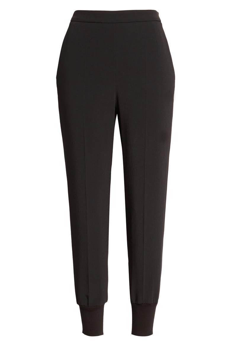 Julia Stretch Cady Joggers, Alternate, color, BLACK