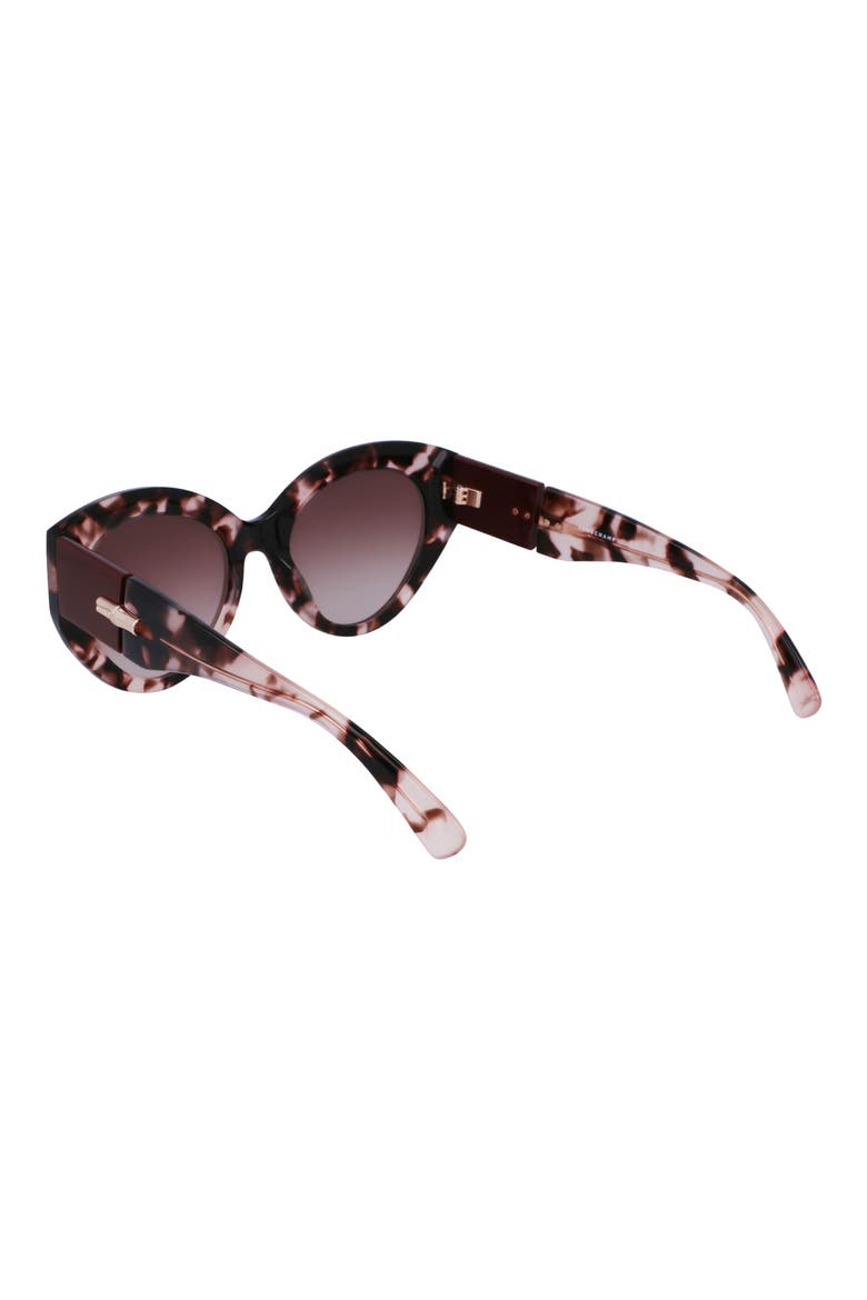 Roseau 54mm Gradient Cat Eye Sunglasses, Alternate, color, ROSE HAVANA