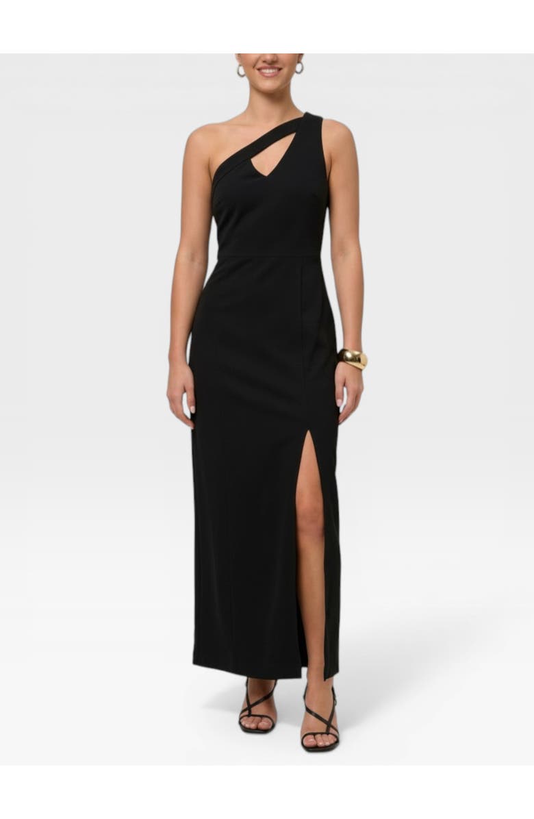 RACHEL Rachel Roy Lara One-Shoulder Cutout Maxi Dress, Main, color, Black