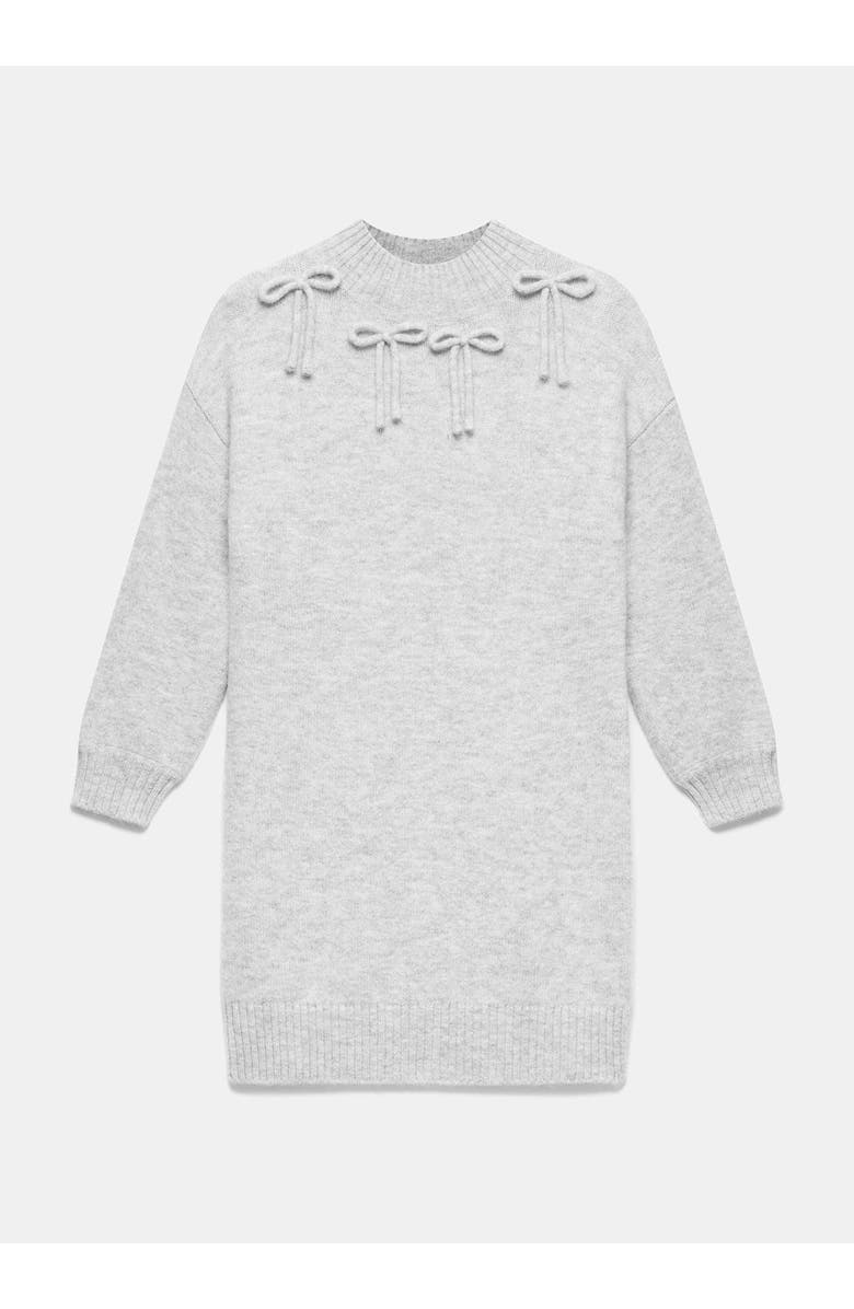 MINT VELVET Knit Bow Jumper Dress, Alternate, color, Grey