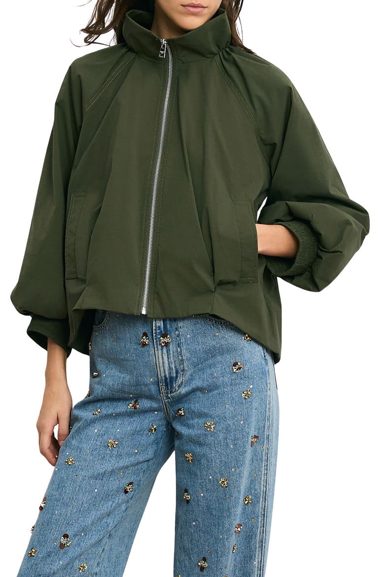 Circe Faille Bubble Jacket, Main, color, ARMY