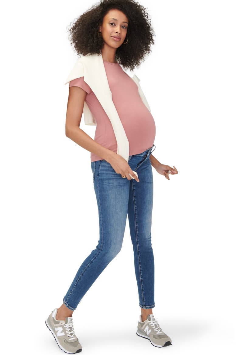 The Under The Bump Slim Maternity Jeans, Alternate, color, INDIGO