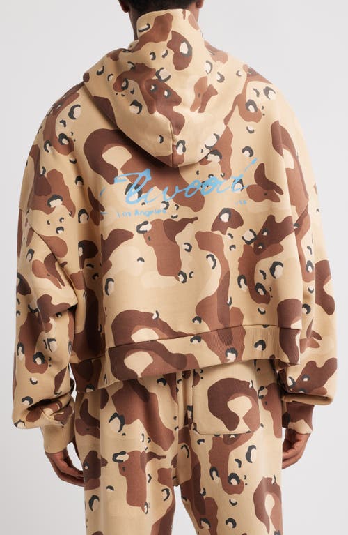 Elwood Rectangle Hoodie In Brown