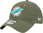 New Era Men's New Era Olive Miami Dolphins Main 9TWENTY Adjustable Hat