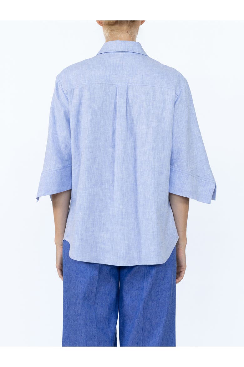 Georgie Shirt with flared sleeves, Alternate, color, Pale Blue