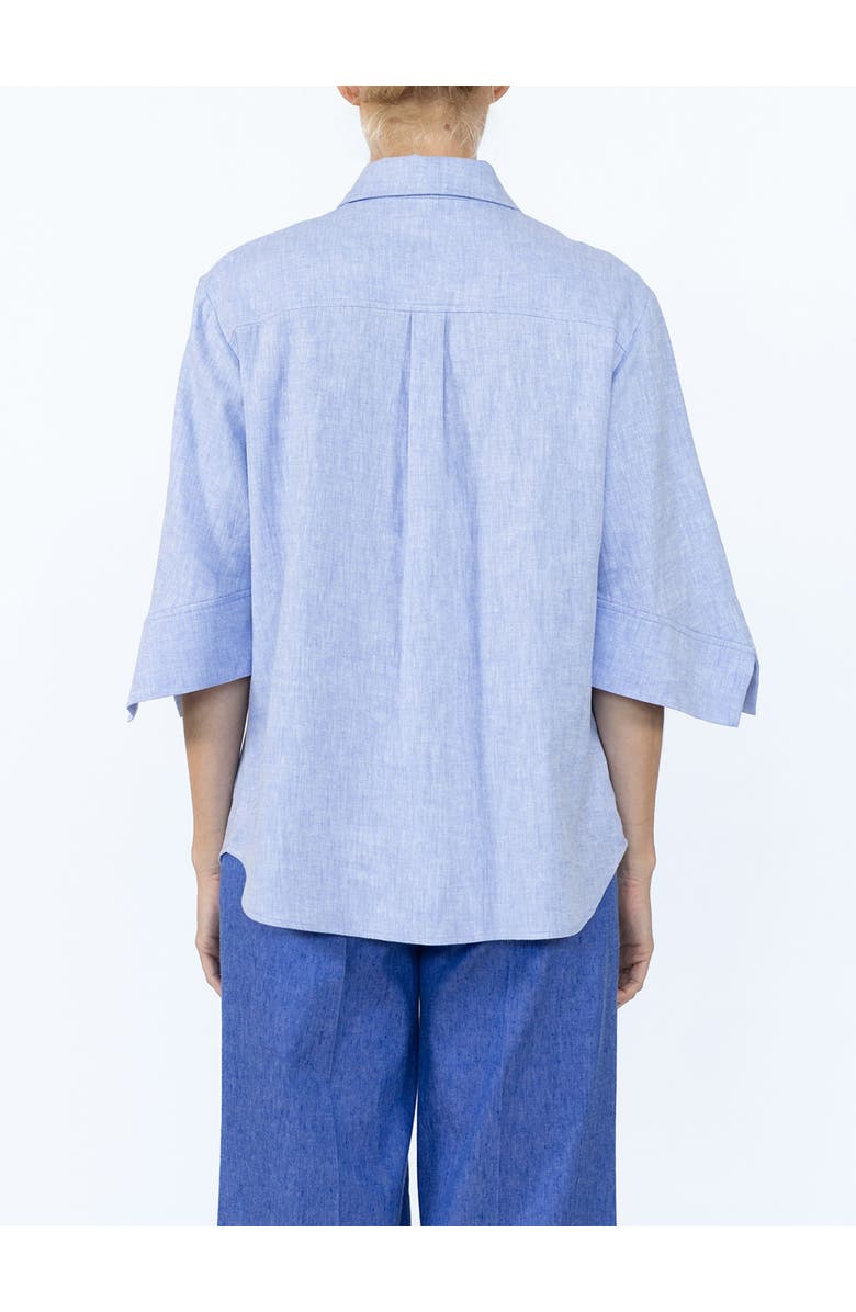 Callas Milano Georgie Shirt with flared sleeves, Alternate, color, Pale Blue