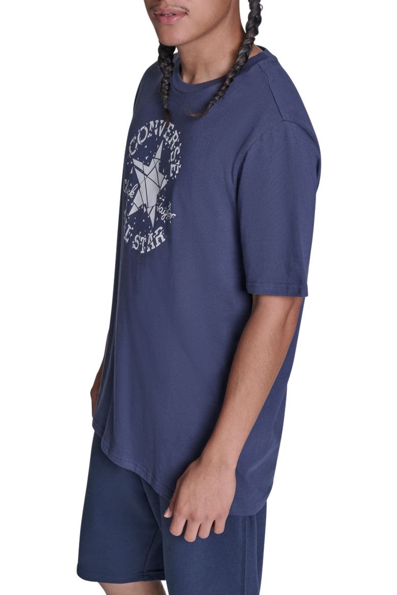 Broken Glass T-Shirt, Alternate, color, CONVERSE NAVY