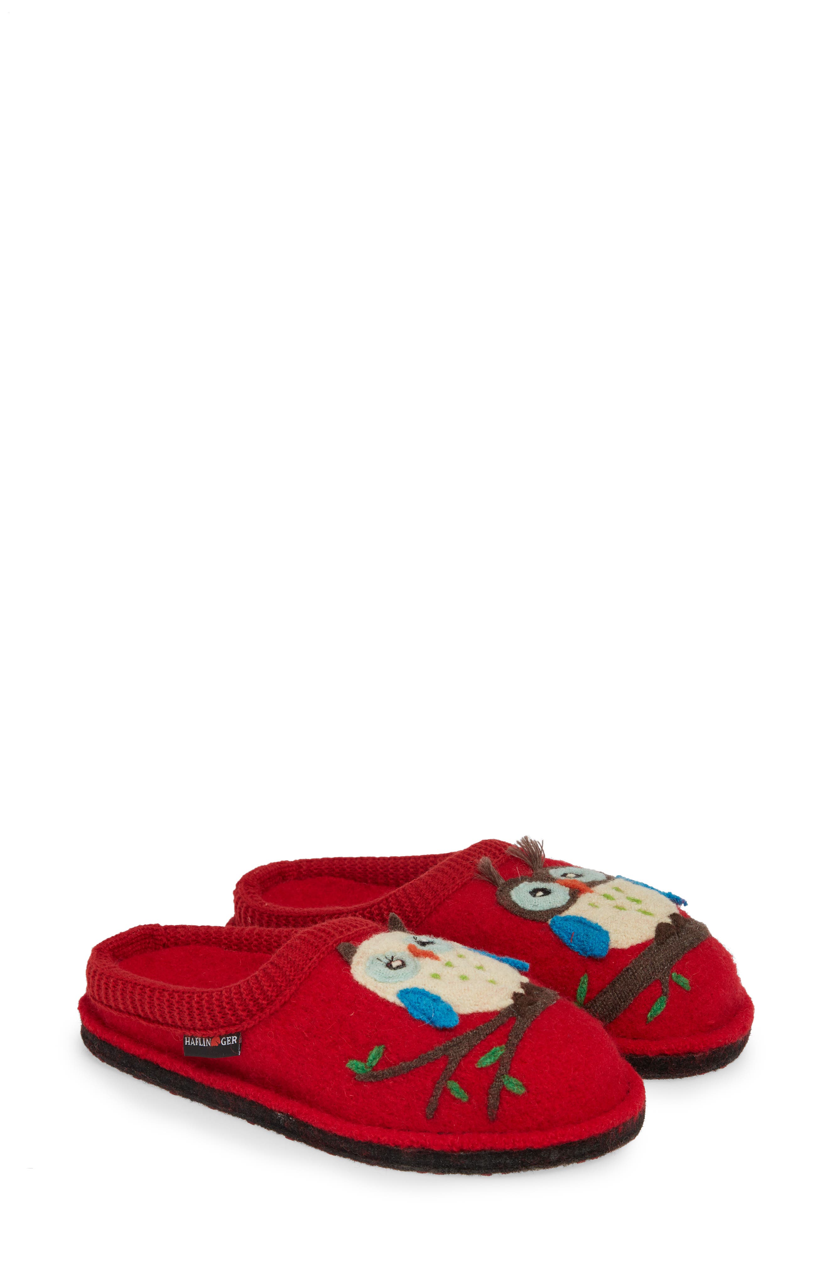 Haflinger Olivia Owl Slippers, Alternate, color, 
