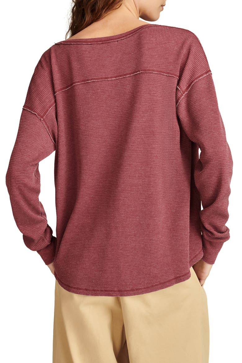 Waffle Stitch Top, Alternate, color, RED MELODY