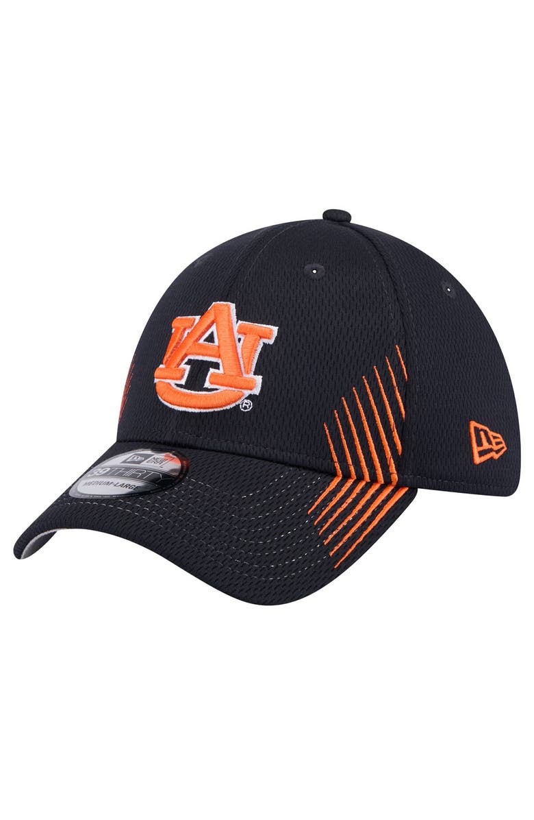 New Era Men's New Era Navy Auburn Tigers Active Slash Sides 39THIRTY Flex Hat, Main, color, Navy