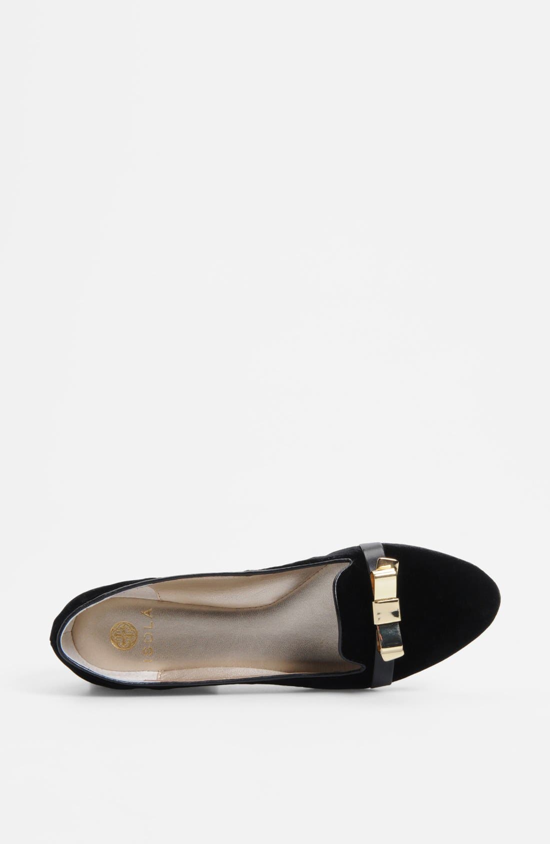 'Nylah' Flat, Alternate, color, BLACK