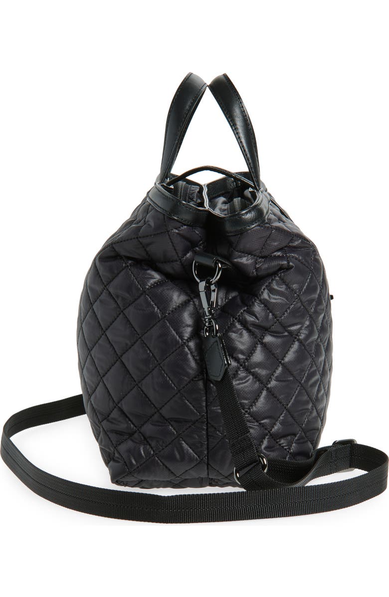 MZ Wallace Medium Astor Diamond Quilted Top Handle Bag, Alternate, color, Black