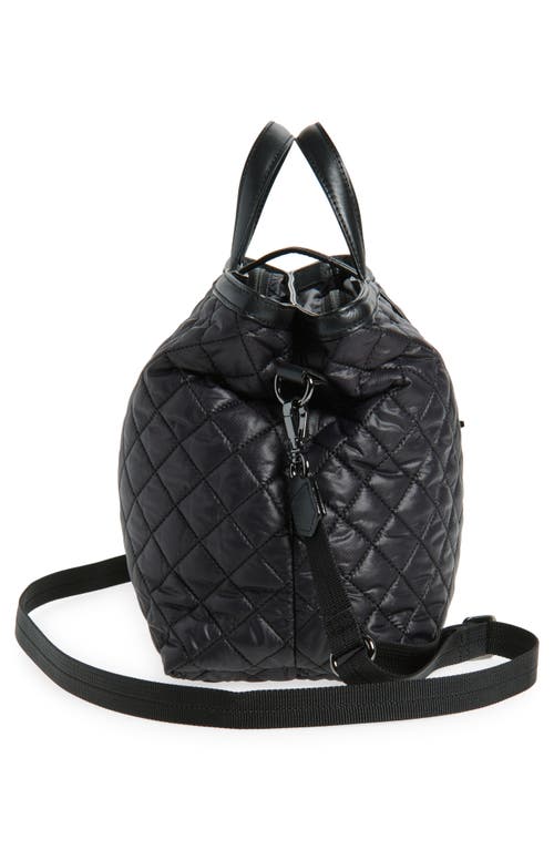 Mz Wallace Medium Astor Diamond Quilted Top Handle Bag In Black