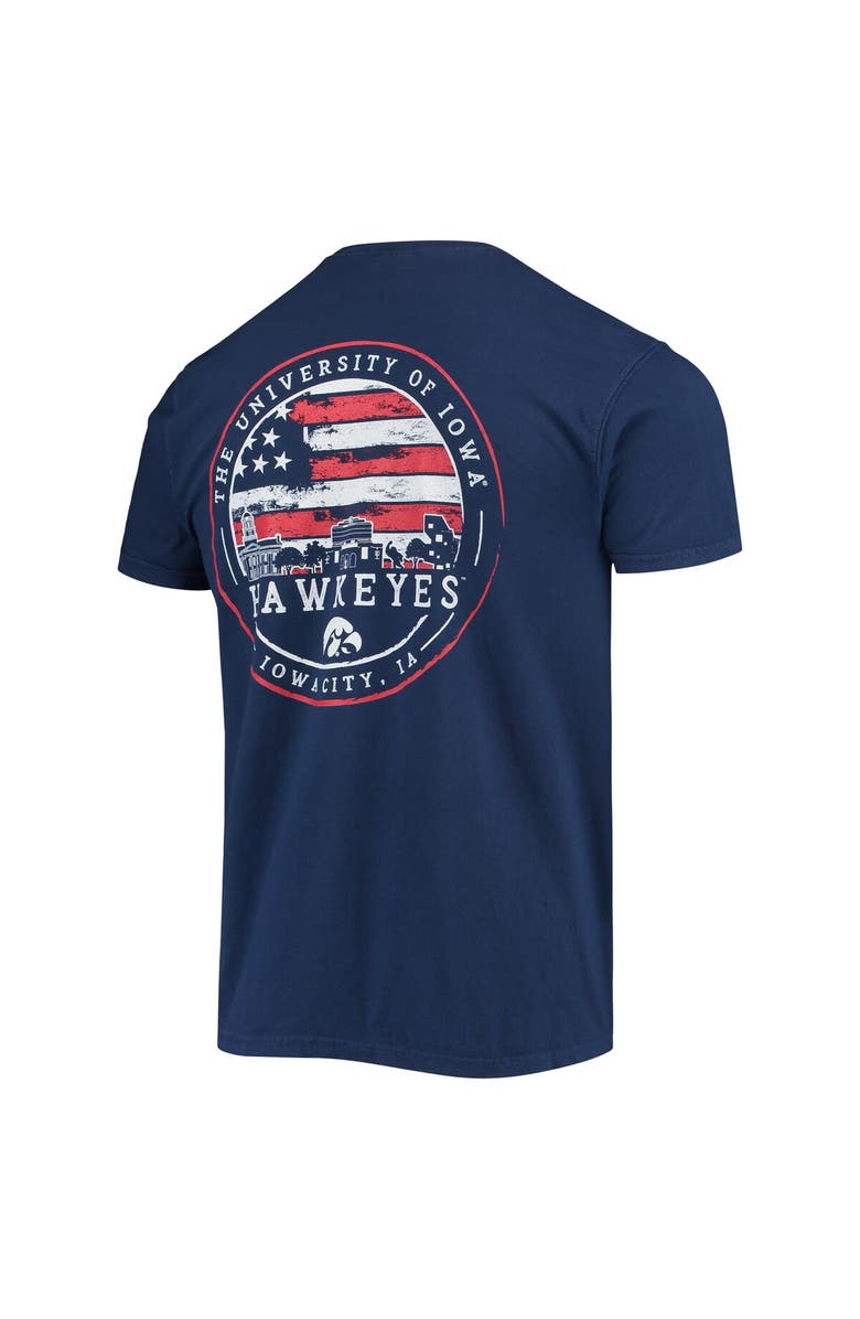 IMAGE ONE Men's Navy Iowa Hawkeyes Campus Americana T-Shirt, Alternate, color, 