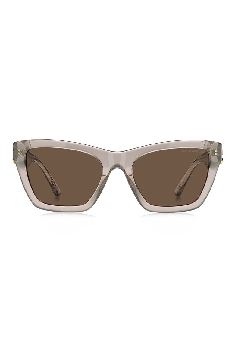 54mm Cat Eye Sunglasses, Main, color, BEIGE/ BROWN