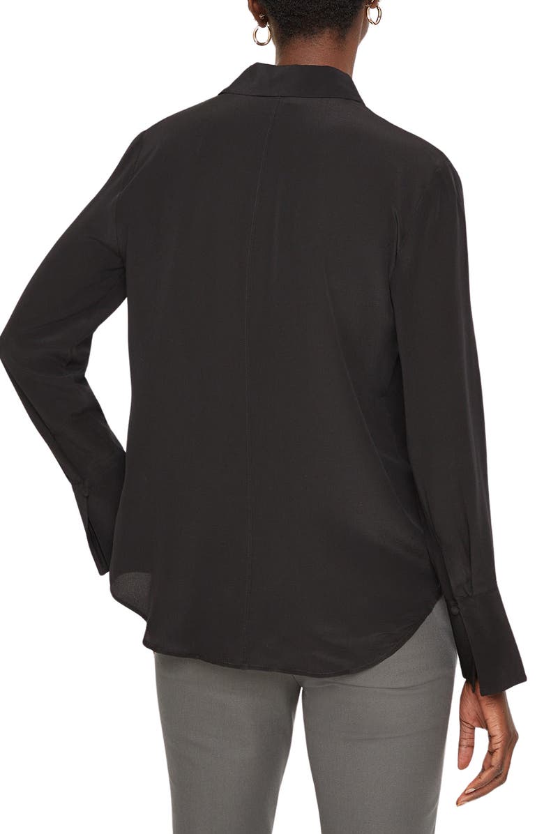 Club Monaco Helek Covered Button Silk Shirt, Alternate, color, 