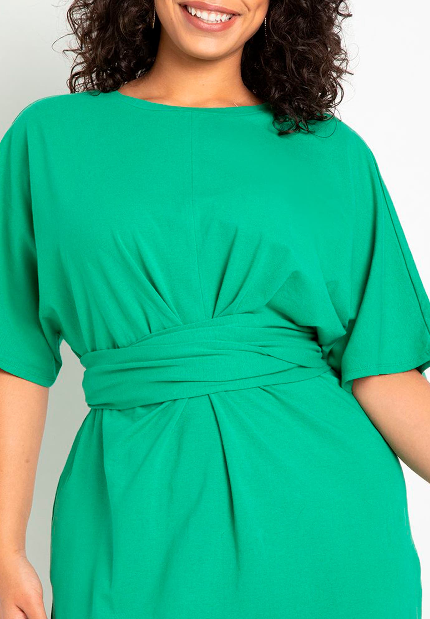 Cross Front Flutter Sleeve Dress - image 2