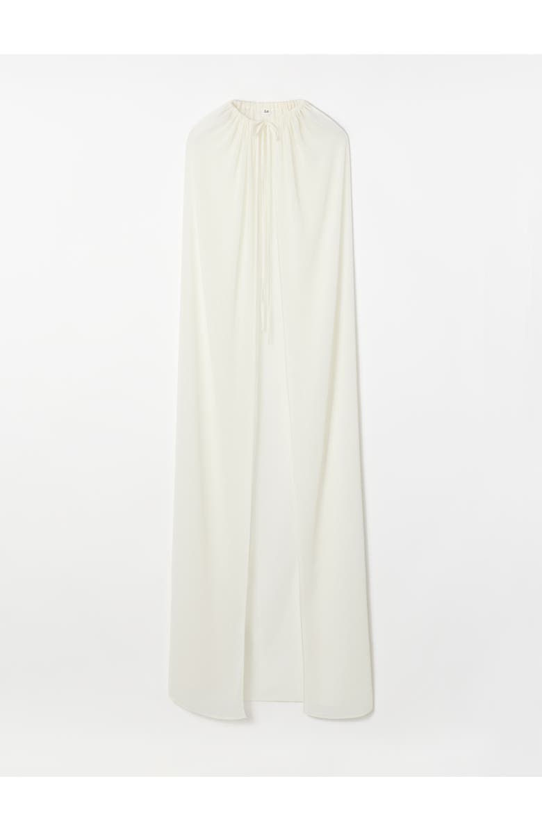 Alas Gathered Bridal Cape, Alternate, color, Ivory