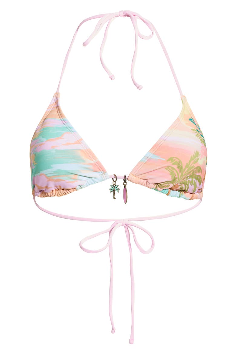 Topanga Canyon Triangle Bikini Top, Alternate, color, PEACH