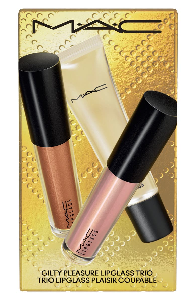 MAC Cosmetics Guilty Pleasure Lipglass Lip Gloss Trio Set $72 Value, Alternate, color,
