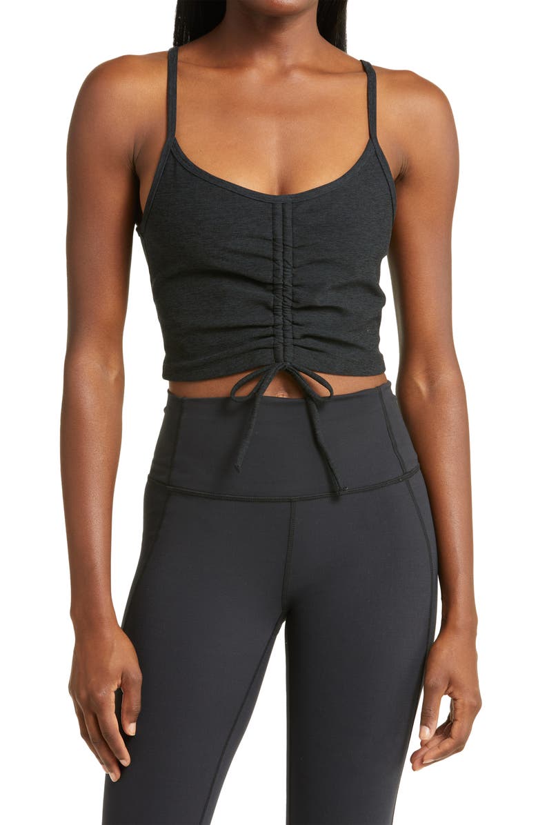 Beyond Yoga Ruched Crop Space Dye Tank, Main, color, 
