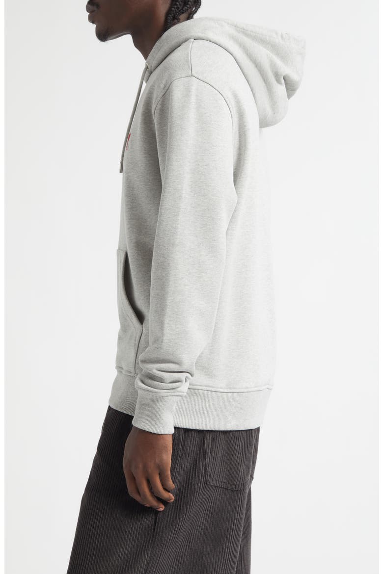 Embroidered Ami De Coeur Cotton Hoodie, Alternate, color, HEATHER ASH GREY