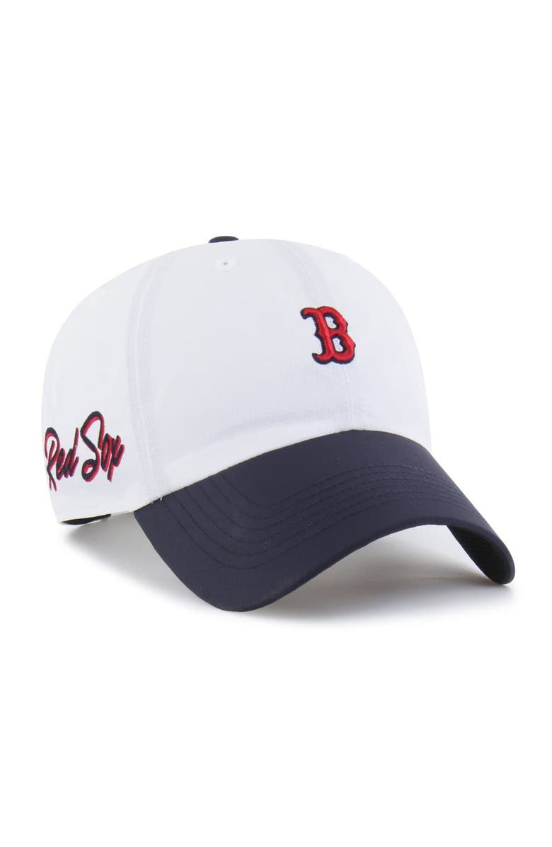 '47 Men's '47 White/Navy Boston Red Sox Vista Mini Clean Up brrr° Adjustable Hat, Alternate, color, White