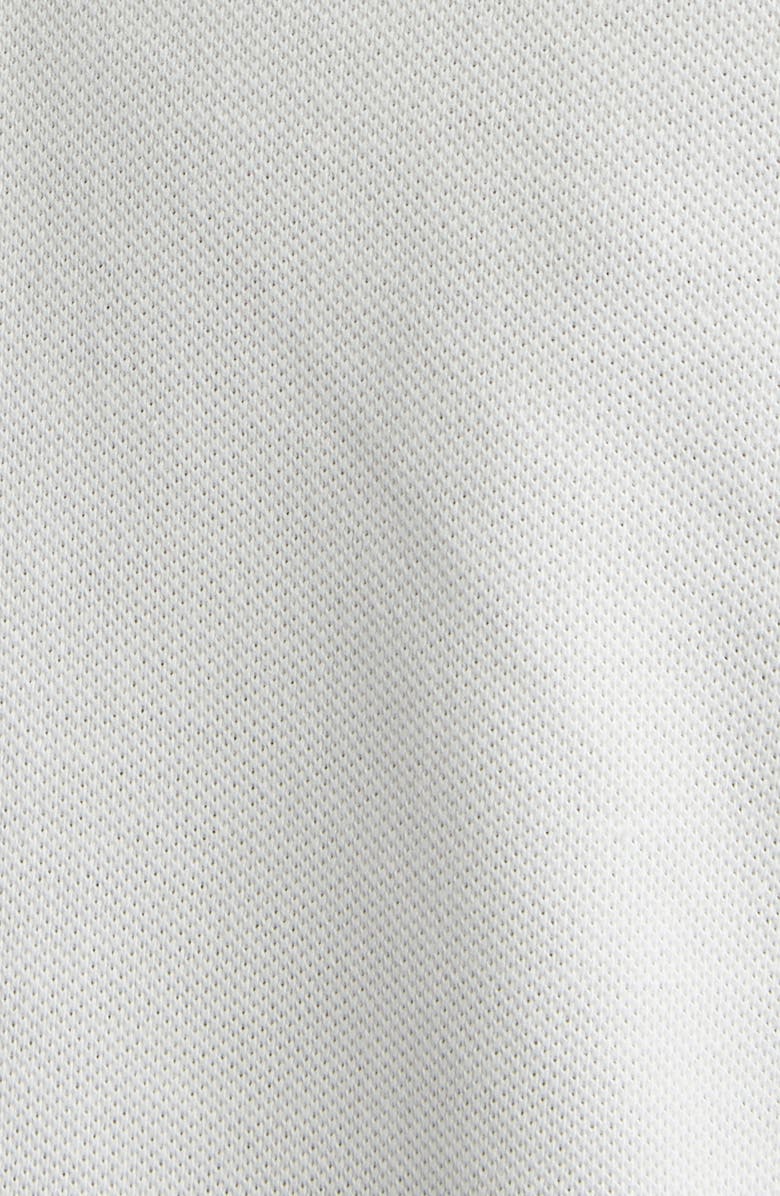 Moncler Leather Logo Patch Cotton Piqué Polo, Alternate, color, 