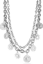 SPHERA MILANO Set of 2 Sun Charm Chain Necklaces