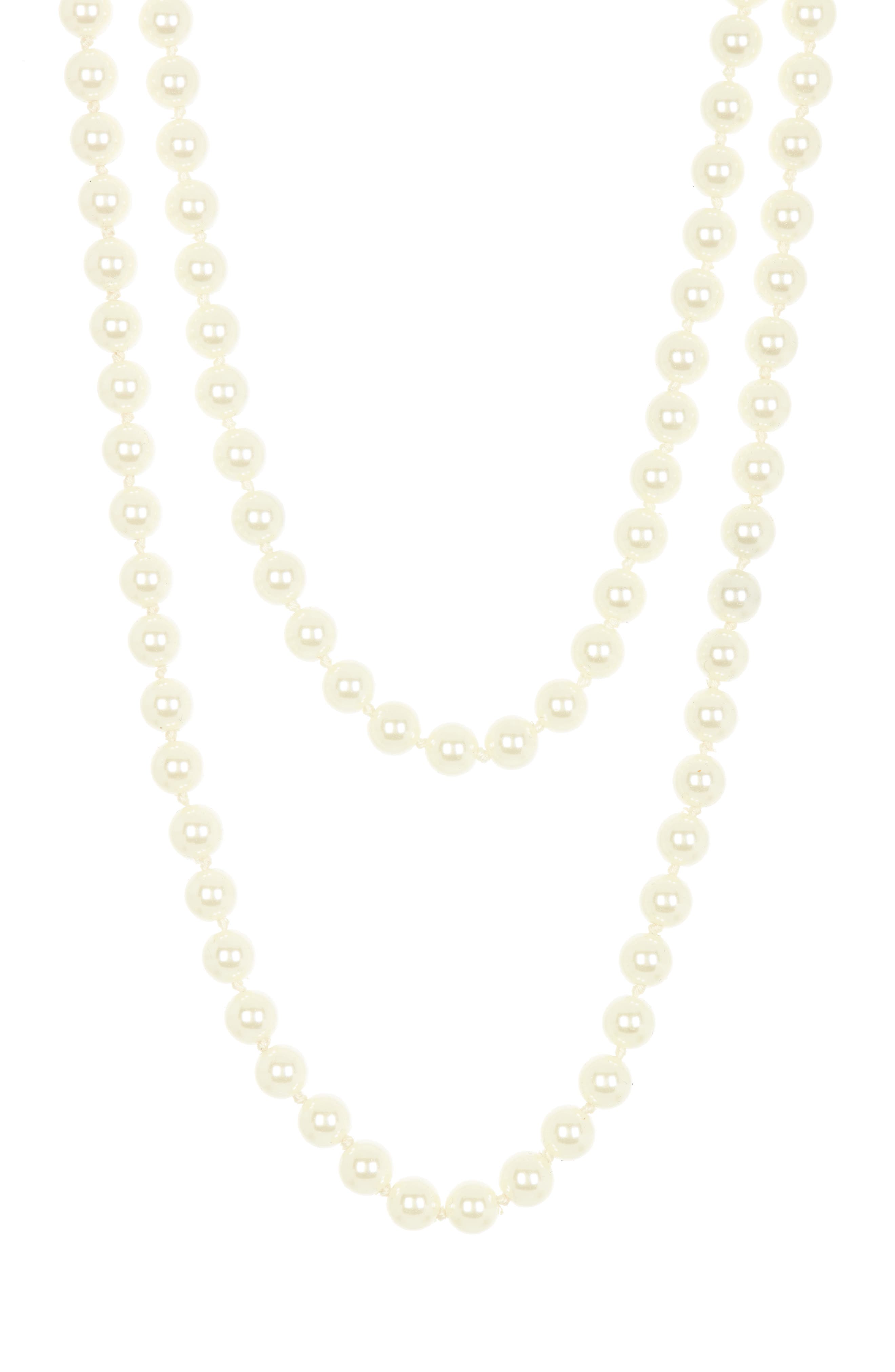 NORDSTROM RACK Layered Faux Pearl Necklace