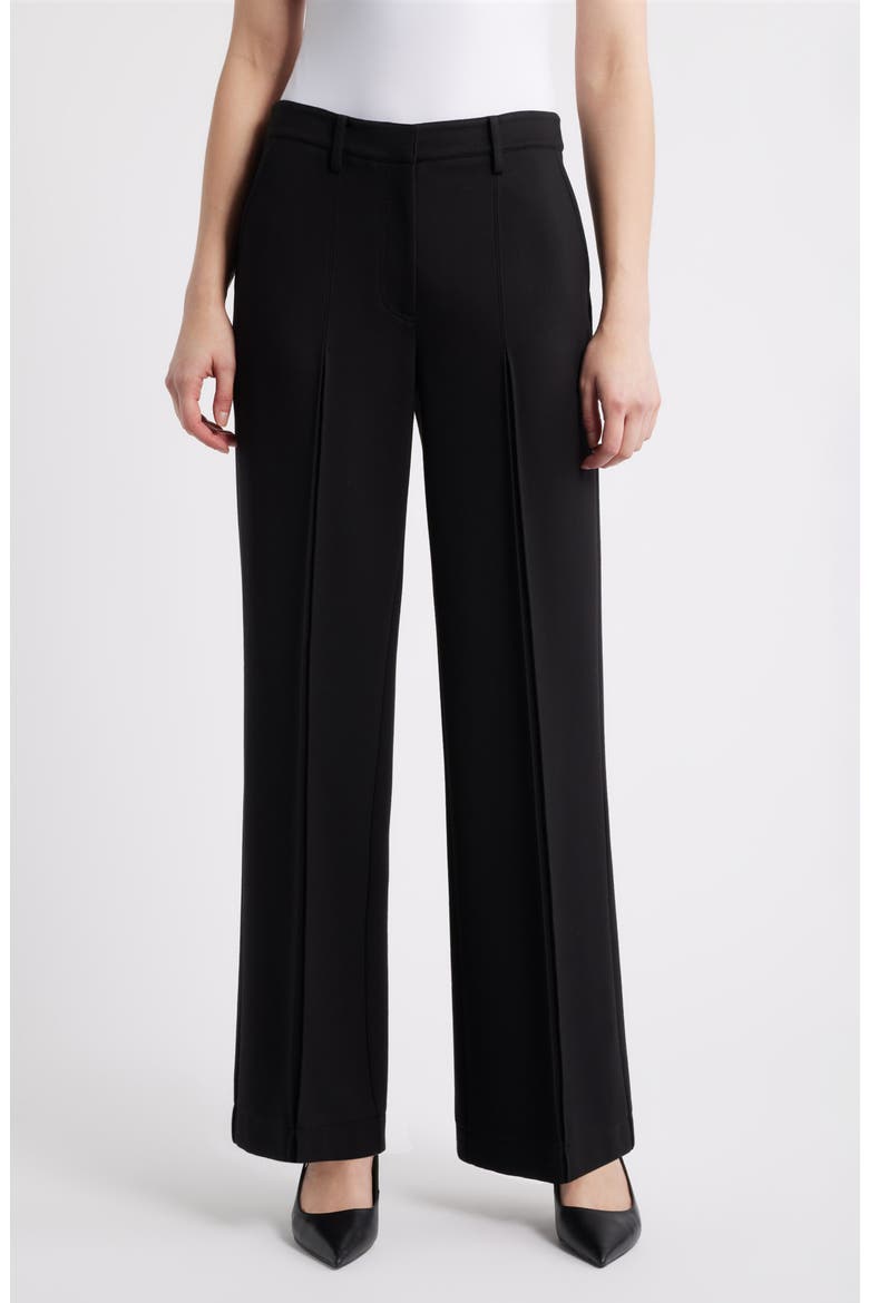 The Saddy Inverted Pleat Wide Leg Pants, Main, color, NOIR