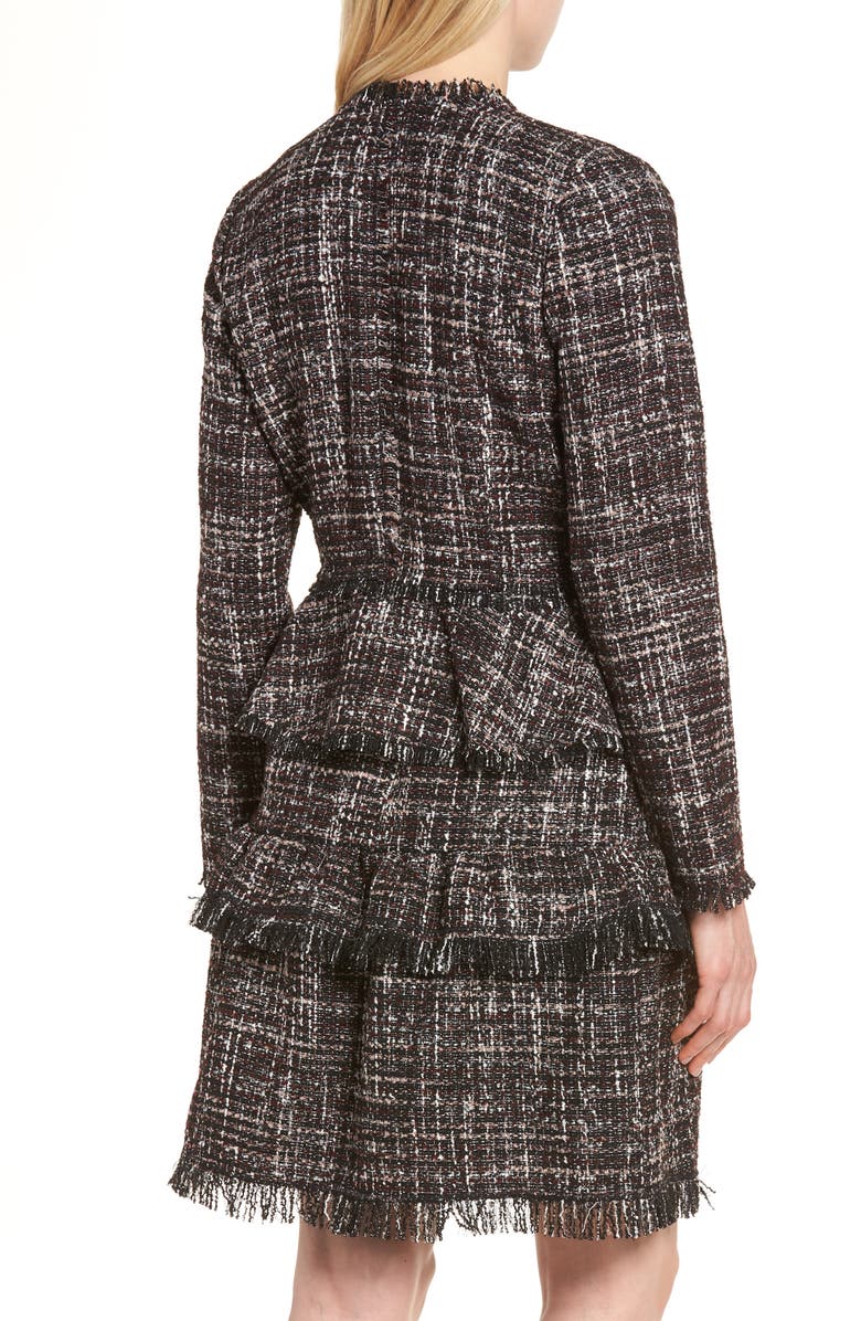 Halogen<sup>®</sup> Raw-Edge Tweed Peplum Jacket, Alternate, color,