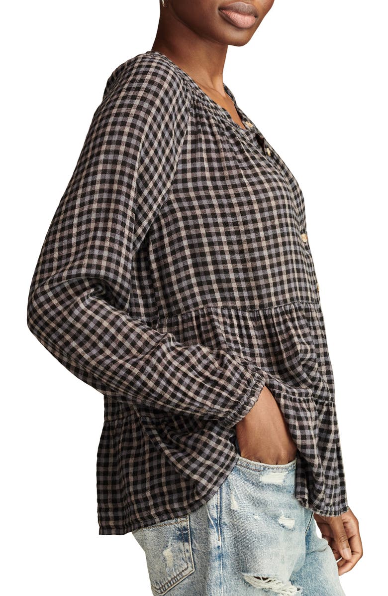 Lucky Brand Tiered Babydoll Top, Alternate, color, 