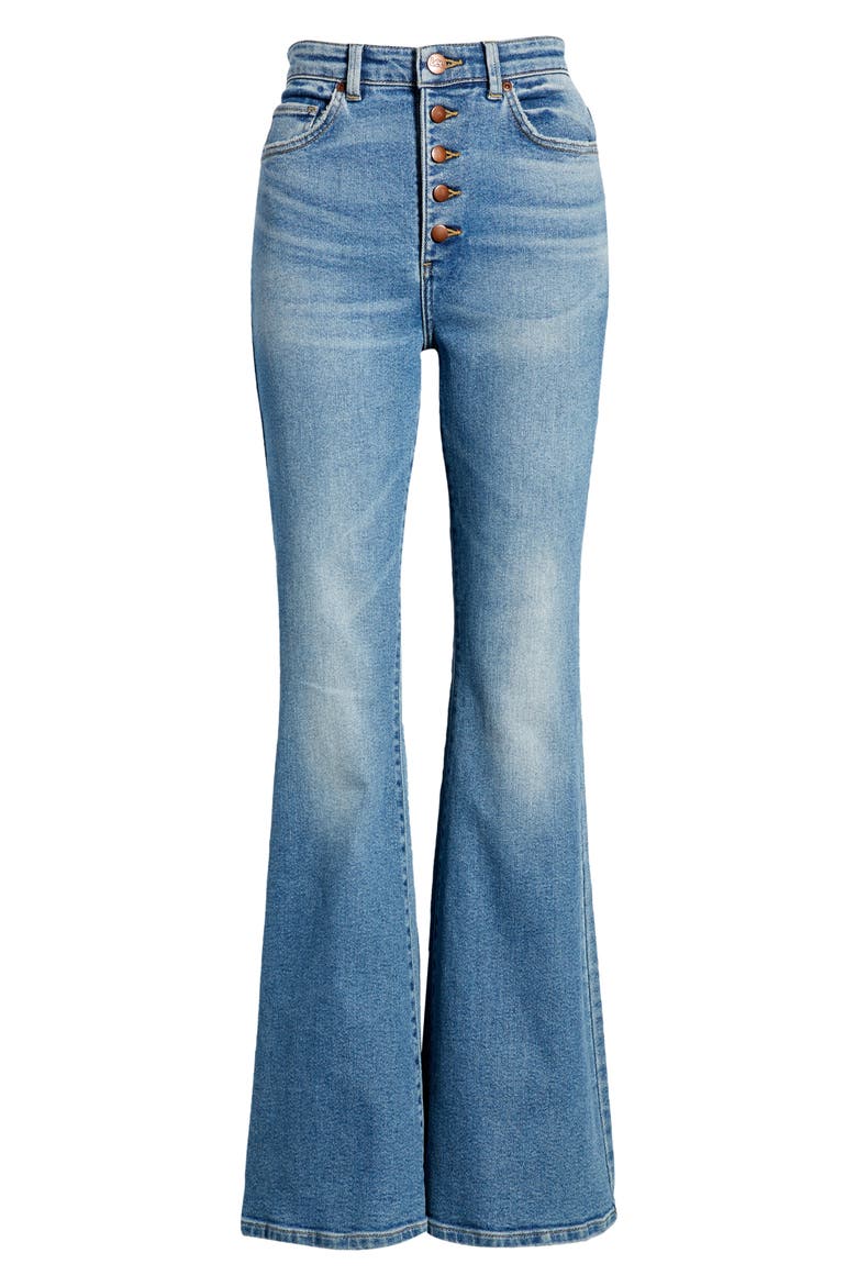 High Waist Flare Jeans, Alternate, color, SALINA