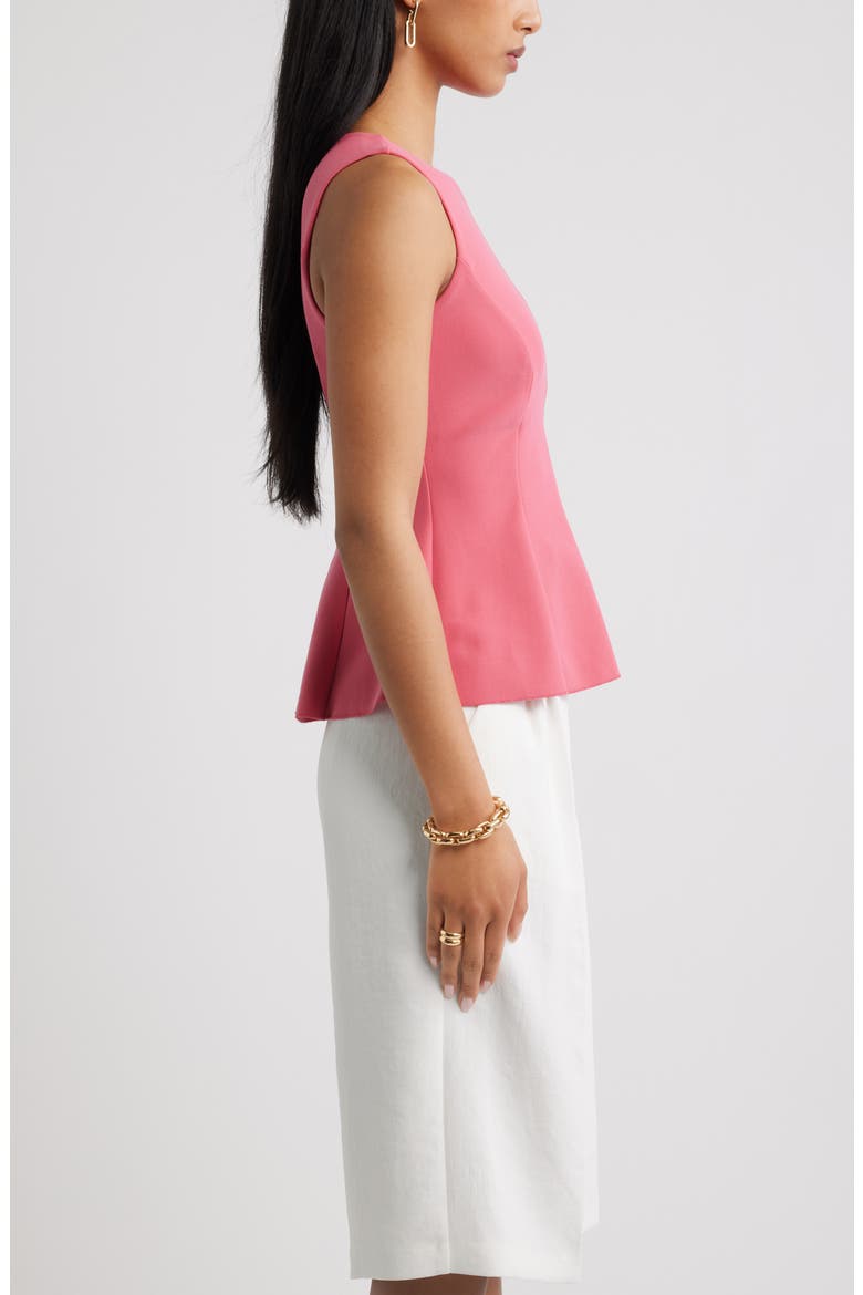Crewneck Flared Tank, Alternate, color, PINK PARTY