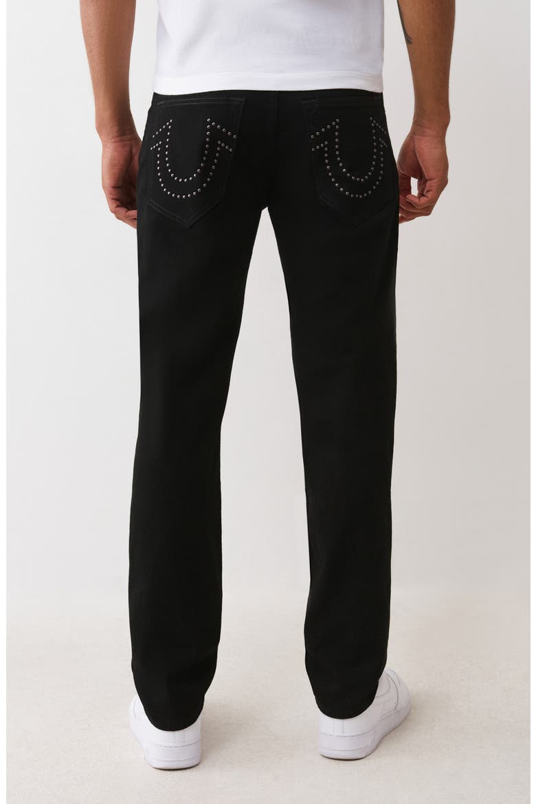 Geno Stud Slim Fit Jeans, Alternate, color, RINSE BLACK