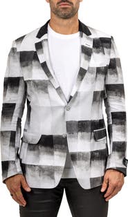 Maceoo Unconstructed Marthyr022 Black Cotton Patchwork Blazer